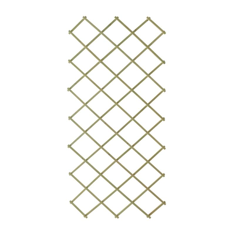 Trellis Wood 100x200cm Lige Hvidbejdset 10stk Nyby