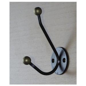 Hook, 2 Knobs, Wrought Iron, 10pcs, Vastbo