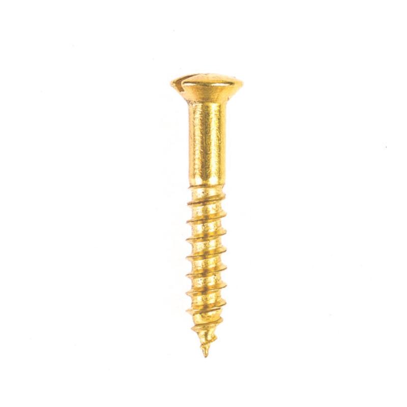 Träskruv TKFS 3x16mm Massiv Mässing 10st Serva