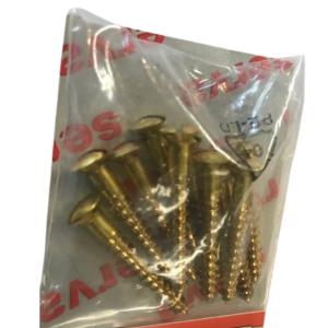 Träskruv TKFS 5x40mm Massiv Mässing 10st Serva