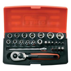 Socket Wrench Set, 25 Parts, Bahco