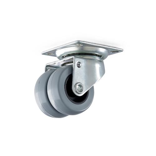 Länkhjul 4105 Dubbelt Med Platta, Elzink, Habo 14058