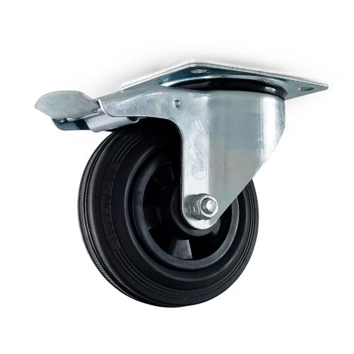 Containerhjul 5816 Med Platta Och Broms, Elzink, Habo 14065