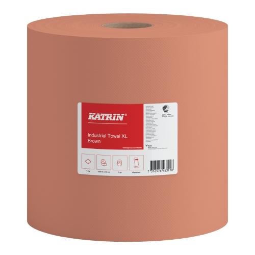Tørrepapir XL Industri, Brun, Katrin