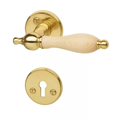 Indvendigt Dørgreb A9686 Poleret Messing/Fyr, Habo 1410