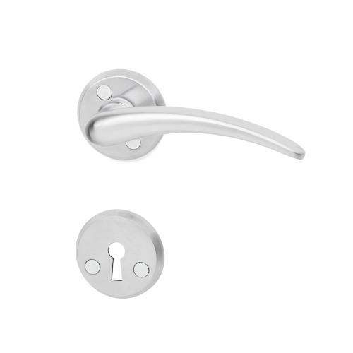 Indvendigt Dørgreb Valencia Børstet Krom, Habo 14396