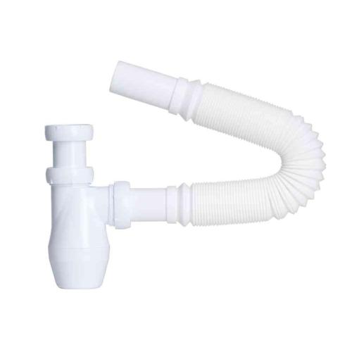 Vattenlås Flexibelt R32 För 32mm Rör Plast Vit Gelia