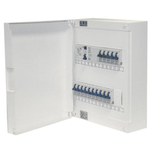 Normcentral komplett 2-Radig Med Jordfelsbrytare Bårebo