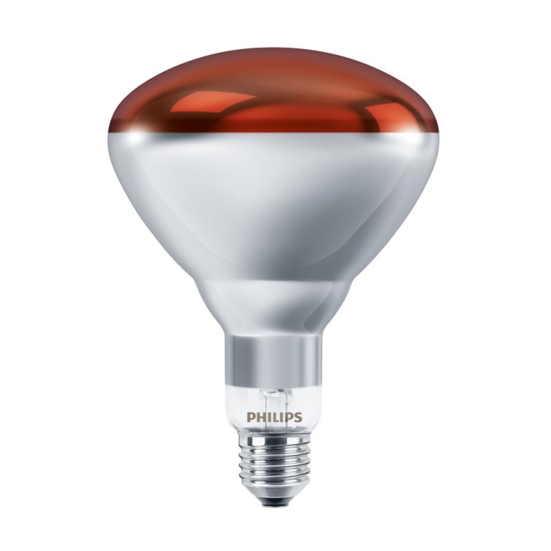 Philips Värmelampa BR125 IR Röd, – Infraröd Reflektorlampa E27