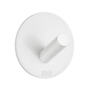Single Hook Self Adhesive Round White BX1090