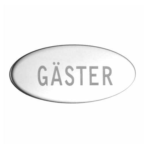 Skilt Gæster Xtra Rustfrit Stål Smedbo FK954