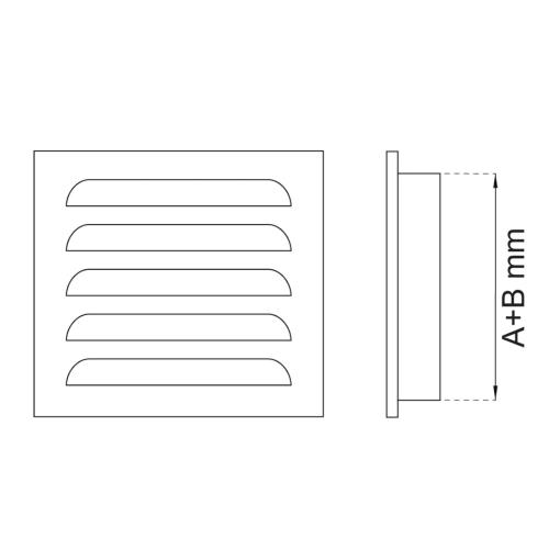 Ventilgaller Mössäker 125x125mm