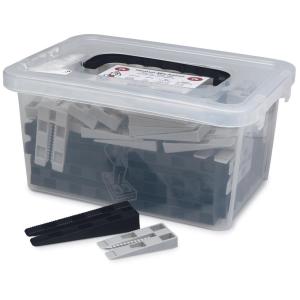 Mounting Wedge Mix Box, Grey/Black, 100pcs, Harpun
