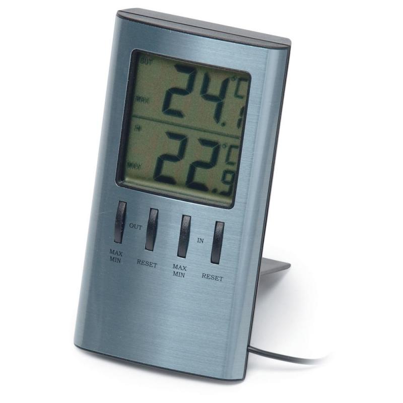TERMOMETER VIKING183 DIGITAL INNE/UTE SILVER 5ST
