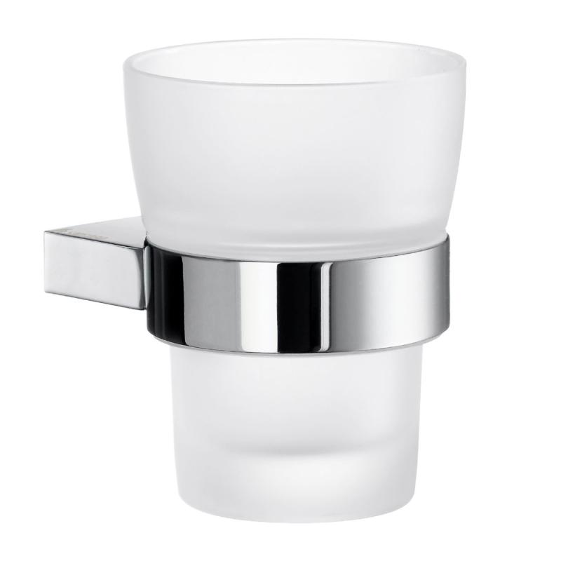 Holder Med Tandbørsteglas Air Poleret Krom Smedbo AK343