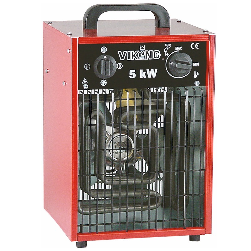 Värmefläkt, Byggfläkt 5KW, 400V, IP44 Bygg-ström