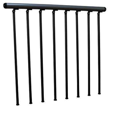 Trappräcke Euro Design Extra Rak Svart L=1m