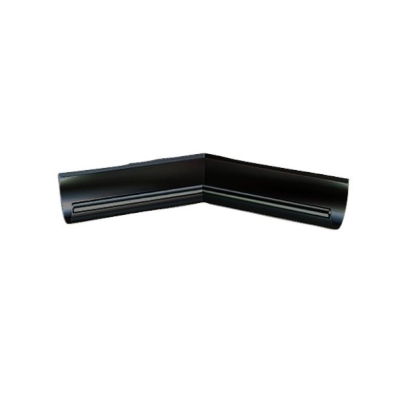 RVI Tagrendevinkel Indvendig Hjørne 125mm 135° Sort, Lindab 36048