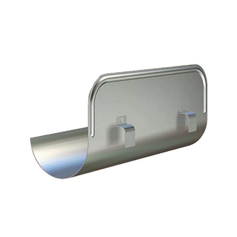 OSKR Overløbsbeskyttelse Lige for 125 mm Tagrende Sølvmetallic, Lindab 97495