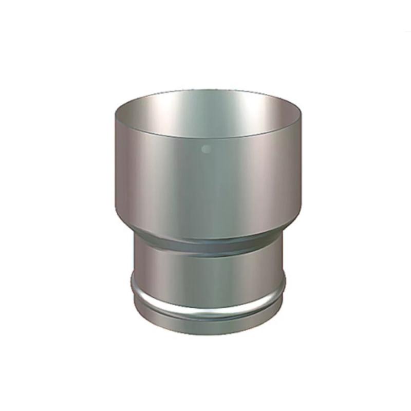 SLAS Slangeudløb 87mm Sølvmetallic, Lindab 97390