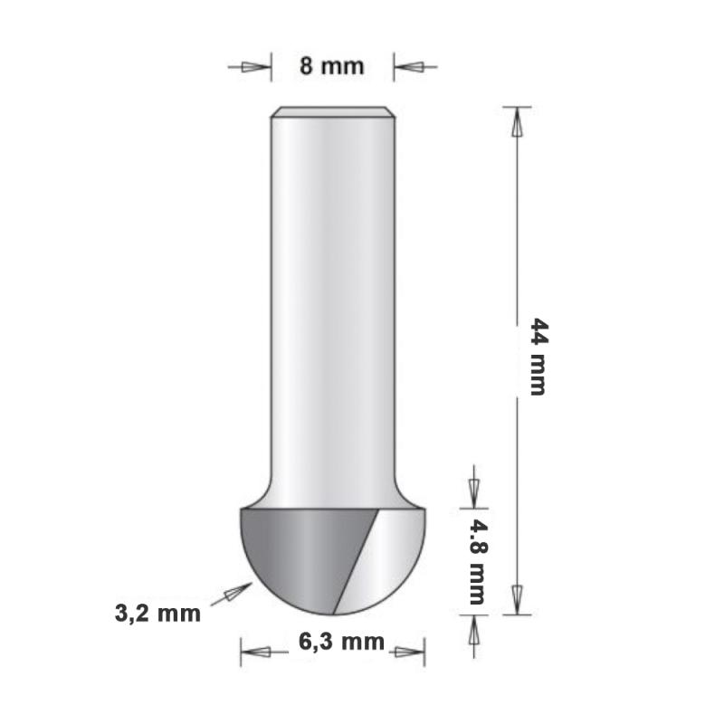Hulfræser Uden Styretøj 6,3mm, HiKOKI 754081