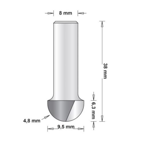 Hålkälsfräs Utan Styrning 9,5mm, HiKOKI 66754082