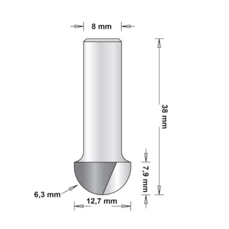 Hulfræser Uden Styretøj 12,7mm, HiKOKI 754083