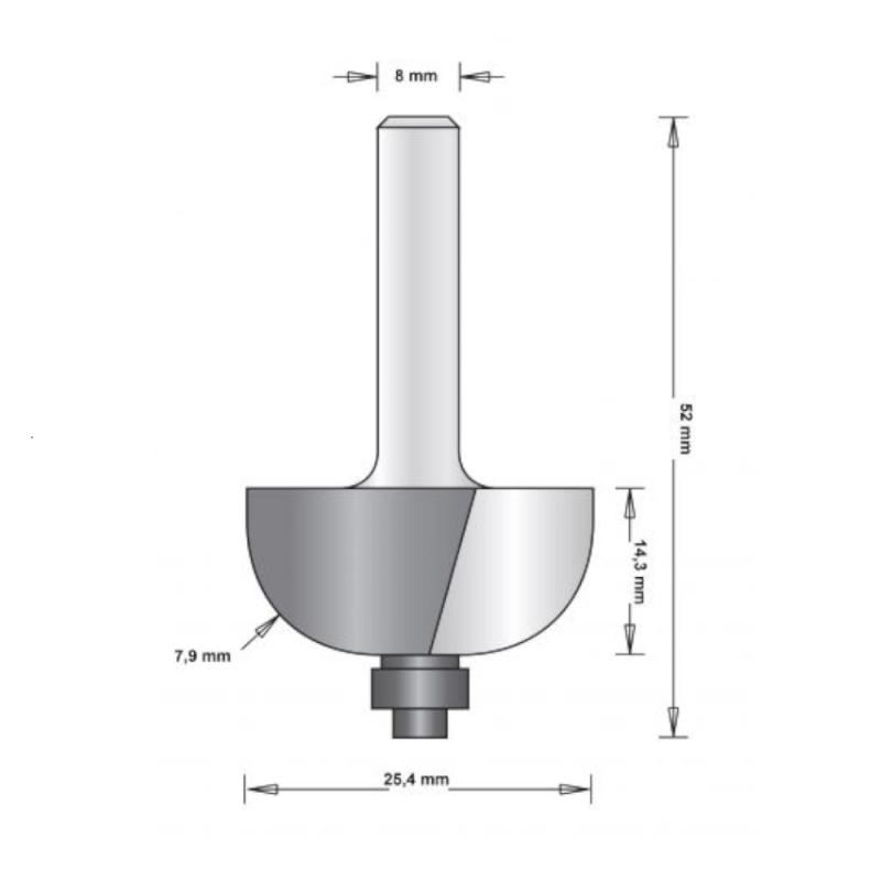 Hulfræser Med Styretøj 25,4mm, HiKOKI 754085
