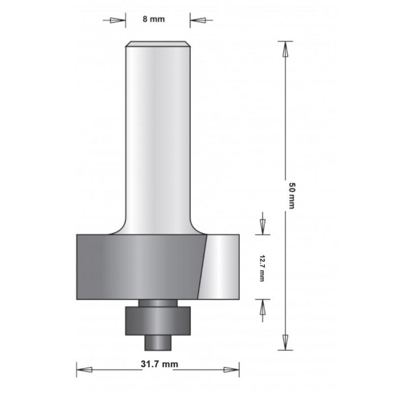 Falfræser Med Styretøj 31,7mm, HiKOKI 754098