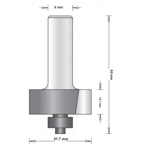 Falsfräs Med Styrning 31,7mm, HiKOKI 66754098