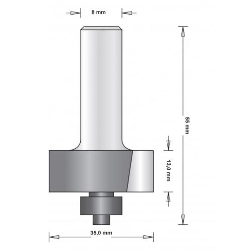 Falsfräs Med Styrning 35mm, HiKOKI 66754099