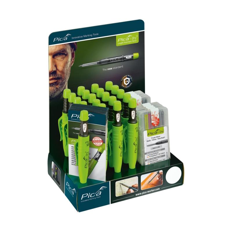 Dry Display, 20Pennor+10Stift, Pica