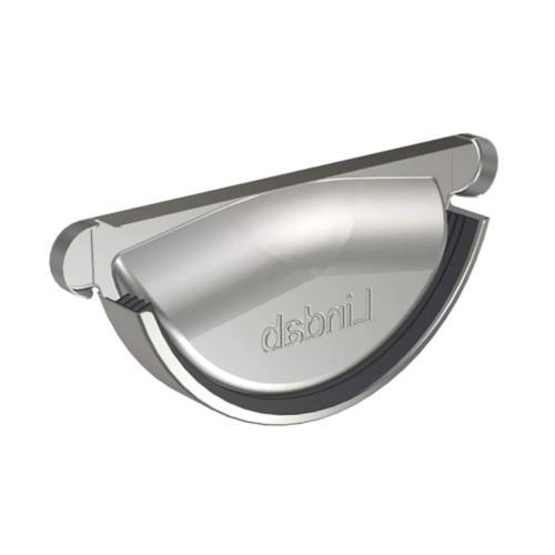 RG Universal Tagrende Hjørne med Tætning Silvermetallic 125mm, Lindab 4854