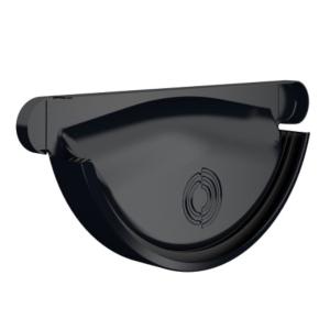 RG Universal Gutter End with Seal Black, Lindab 4878