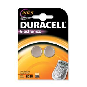 Batteri Lithium CR2025 3V 2stk Duracell