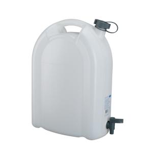 Vattendunk, Plast, 20L, Med Kran, Vit, Pressol