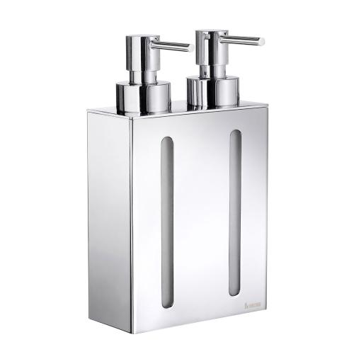 Sæbedispenser Med 2 Beholdere Outline Poleret Krom Smedbo FK258