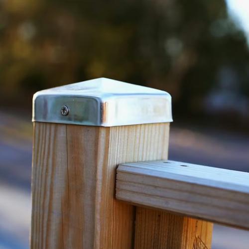 Stolpekappe 71x71mm Varmgalvaniseret Stål Sølv/Grå Jabo 3632