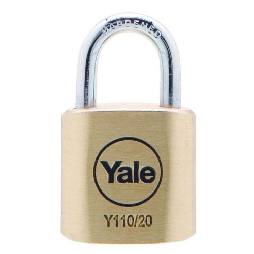 HÄNGLÅS Y110/20 MÄSSING 3 NYCKLAR