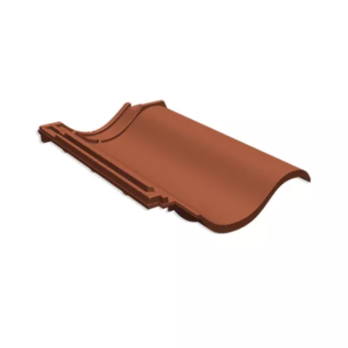 Takpanna Hansa 1-kupig Rak Framkant Naturröd Benders