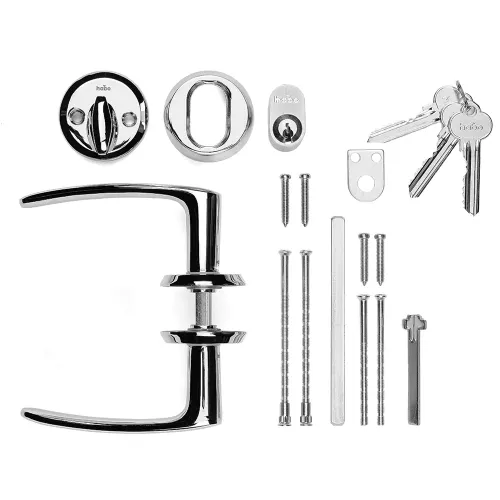 Fordørssæt A2560 Krom Uden Låsehus, Habo 15597