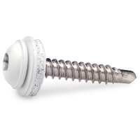 Plåtbleckskruv 4,5x25mm Lindab A30K Vit 50st