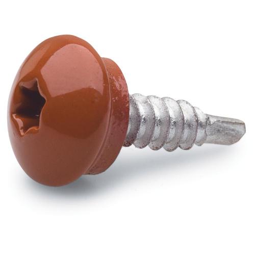 Farmarskruv Överlapp Lågt Huvud Tegelröd 4,8x20mm 250st Fast 285549