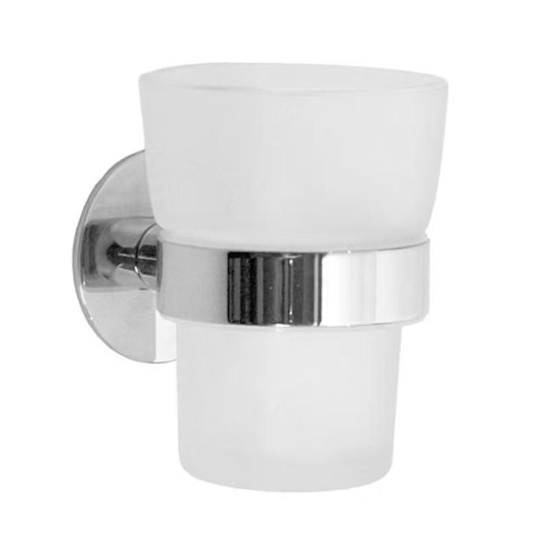 Tandborstglas Time Krom/Frostat Glas Smedbo YK343