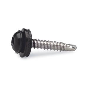 Waterboard Screw, 4.2x25mm, Stainless, Black, 100pcs, Fast 285623