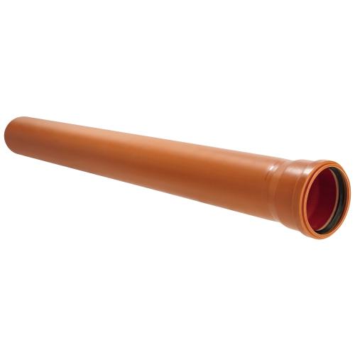 Jordafløbsrør Med Muffe 110x1000mm PVC Terana