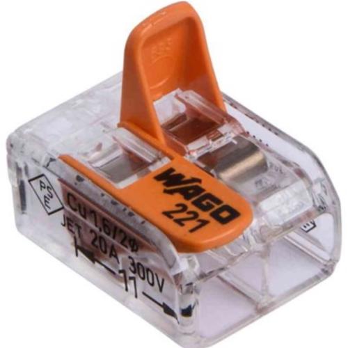 Kopplingsklämma, Wago 221, 2X0,8-2,5 KVM