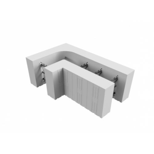 Thermomur block Avslut Hörn Höger 350x300mm 750+450mm