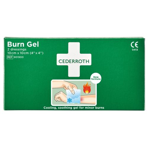 Burn Gel Dressing 10x10cm, 2 Pakke, Cederroth