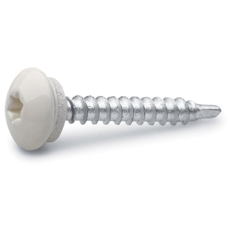 Gårdskrue Lavt Hoved Hvid 4,8x35mm 25stk, Fast 284995